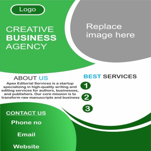 corporate flyer template cover image.