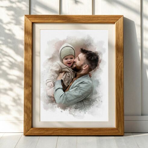 Watercolor Baby Brush Painting Art cover image.