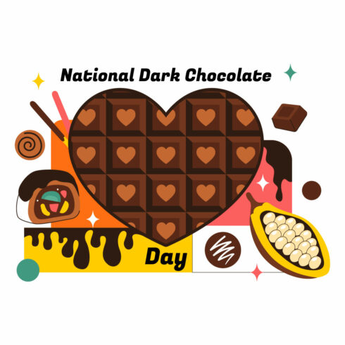 10 National Dark Chocolate Day Illustration cover image.