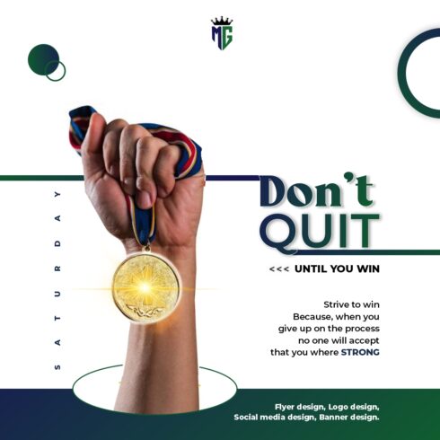 Don't quit flyer and template cover image.