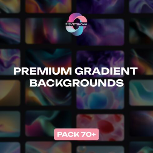 Premium gradient & abstract background pack - 70+ cover image.