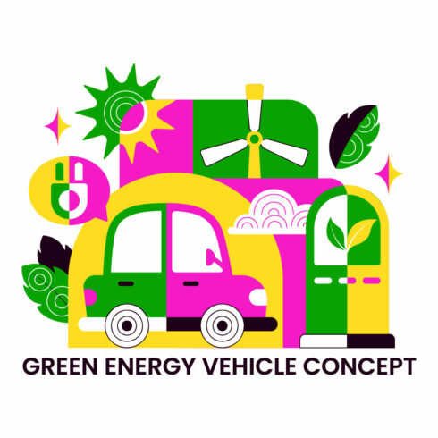10 Green Energy Vehicle Illustration cover image.