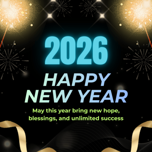 2026 Happy New Year Celebration Greeting cover image.