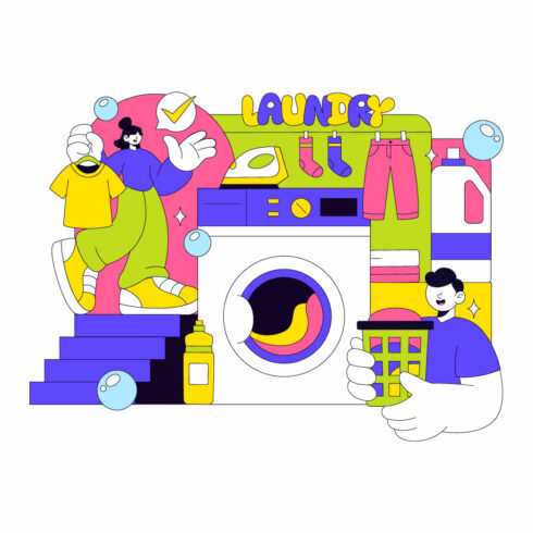 10 Laundry Room Vector Illustration cover image.
