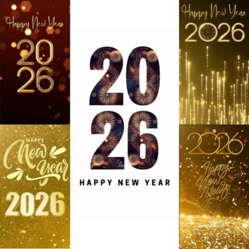 Happy New Year 2026 Ultimate Video Pack β 18 Ready-to-Post Animations (Vertical + Horizontal) Instant Download cover image.