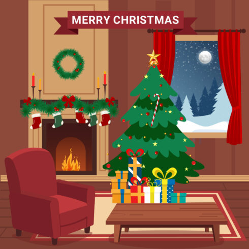Creative Christmas poster cover image.