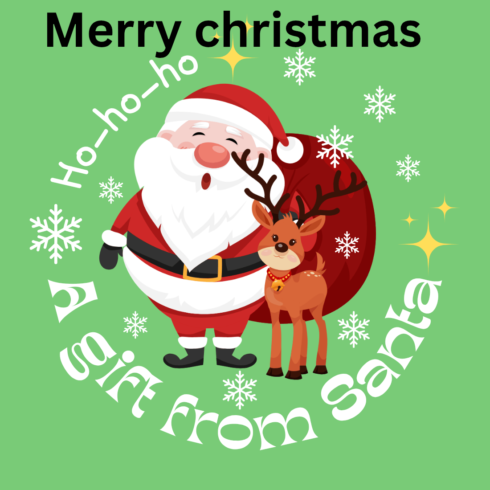 Marry Christmas t shirt design cover image.