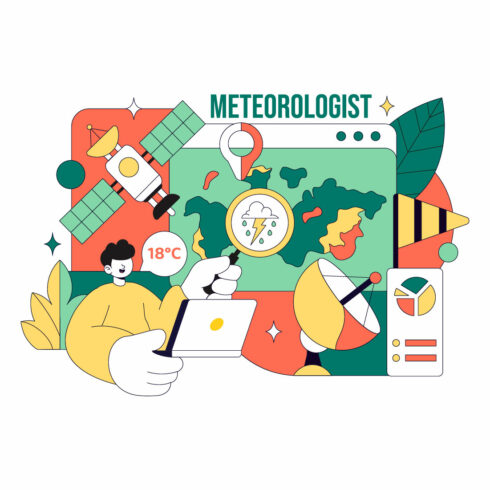 10 Meteorologist Vector Illustration cover image.