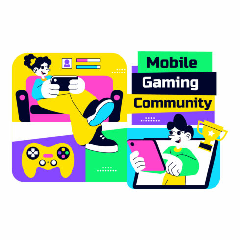 10 Mobile Gaming Community Illustration cover image.