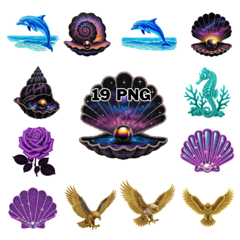 Luxury Mystical Animal and Nature Sublimation Clipart Bundle cover image.