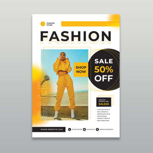 Modern Streetwear Fashion Sale Flyer Template – 50% Off cover image.