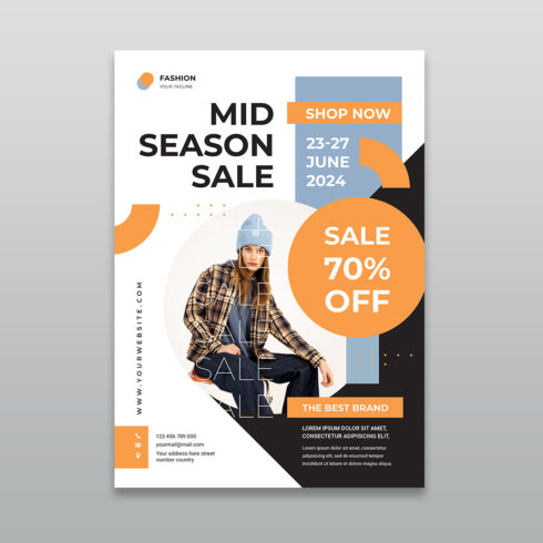 Urban Mid-Season Fashion Sale & Discount Flyer Template cover image.