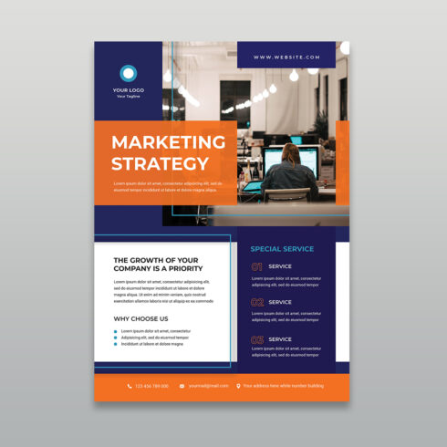 Modern Corporate Marketing Strategy Flyer Template cover image.