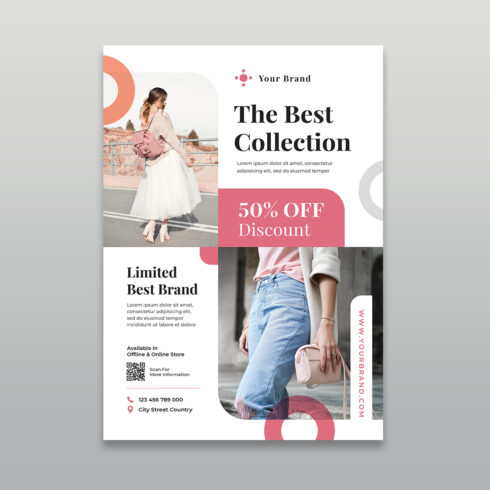 Elegant Fashion Collection Sale & Promo Flyer Design cover image.