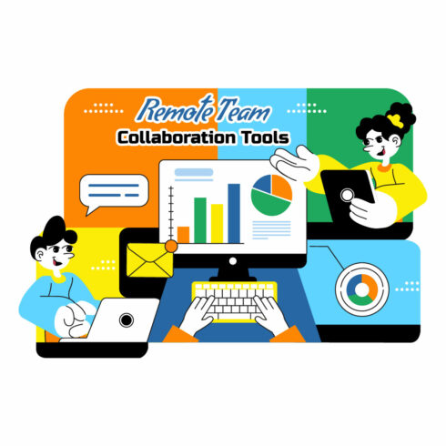 10 Remote Team Collaboration Illustration cover image.