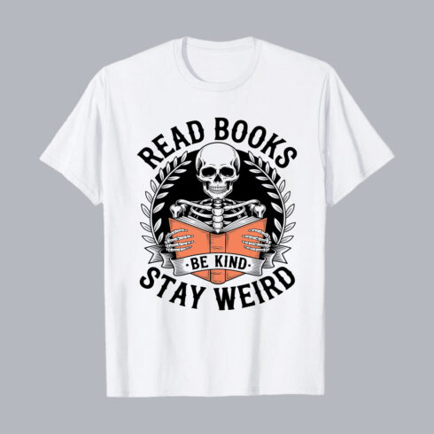 Read Books Be Kind Stay Weird PNG EPS 10 Love T shirt Design cover image.