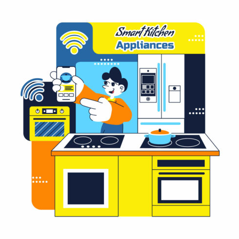 10 Smart Kitchen Appliances Illustration cover image.