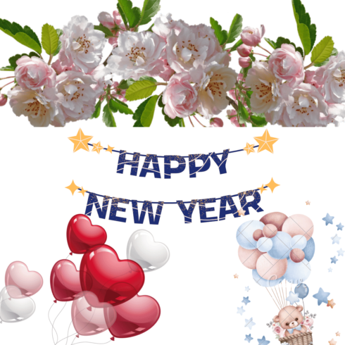 Happy new year t shirt design cover image.