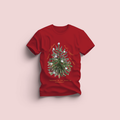 vintage Christmas shirt, minimal Christmas shirt, modern Christmas print, Christmas t-shirts, t-shirt mockup cover image.