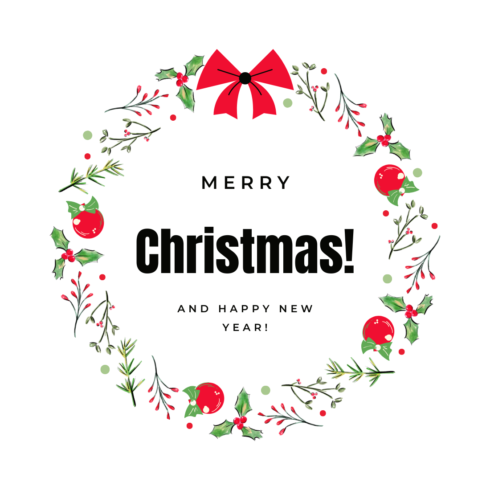 Merry Christmas logo design cover image.
