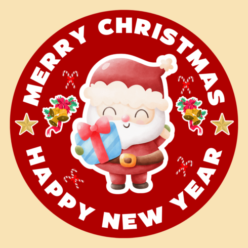 Happy Christmas t shirt design cover image.
