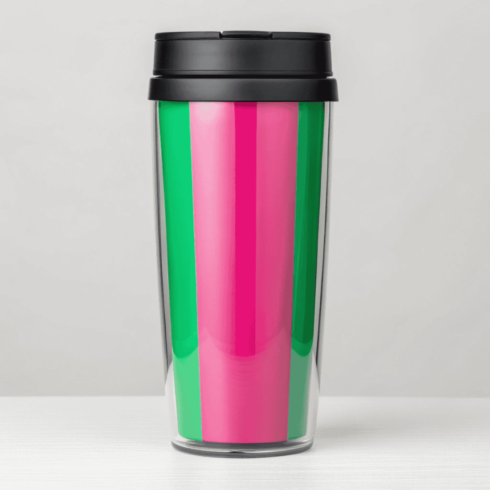“Green & Pink Fusion travel Mug Duo Mockup Set” cover image.