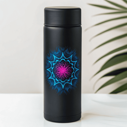 Black Spectrum Pop Water Bottle Duo Mockup cover image.