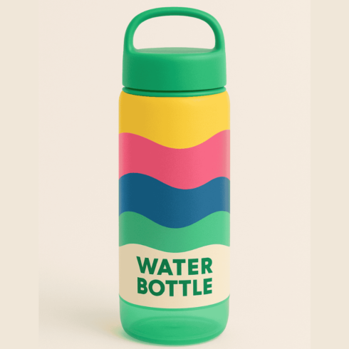 “Multicolor Fusion Water Bottle pair Mockup” cover image.