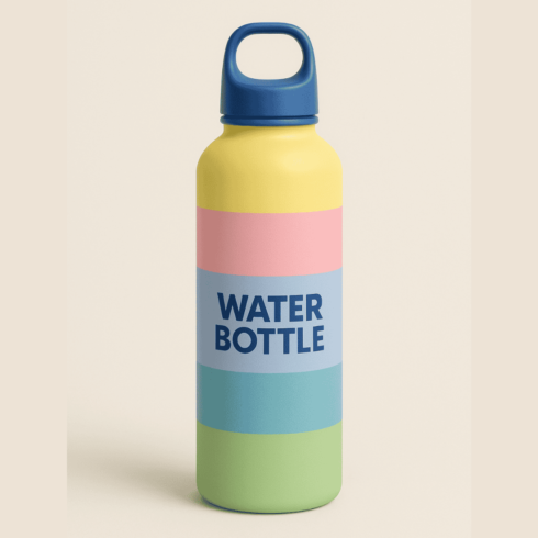 “ColorWave Duo: Multilayer Water Bottle Mockup Pair” cover image.