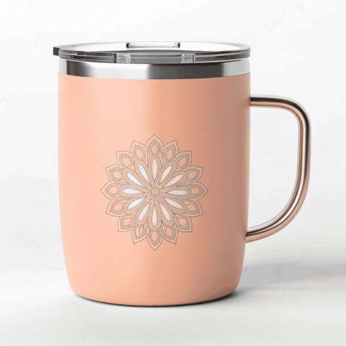 "Peach–Red Radiance Pair – Premium Insulated Mug Mockups with Transparent Tops" cover image.