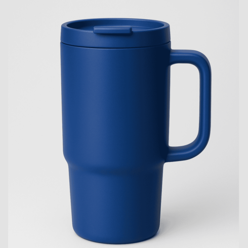 Bold Royal Blue and Black Travel Mug Combo cover image.