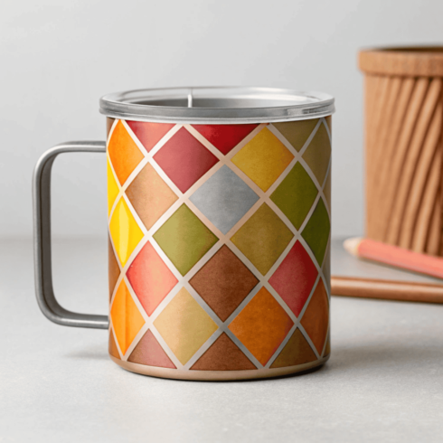 Artisan Colour Blend Duo – Multicolour Mugs with Transparent Cover cover image.