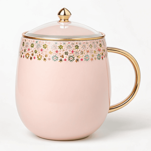 Pastel Garden Pair – Baby Pink Multicolour Tea & Coffee Mug Mockups cover image.