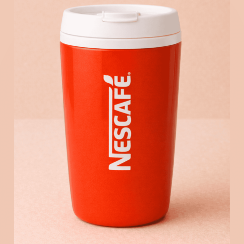 Nescafé Travel Mug Mockups Duo | Red White & Grey Red cover image.