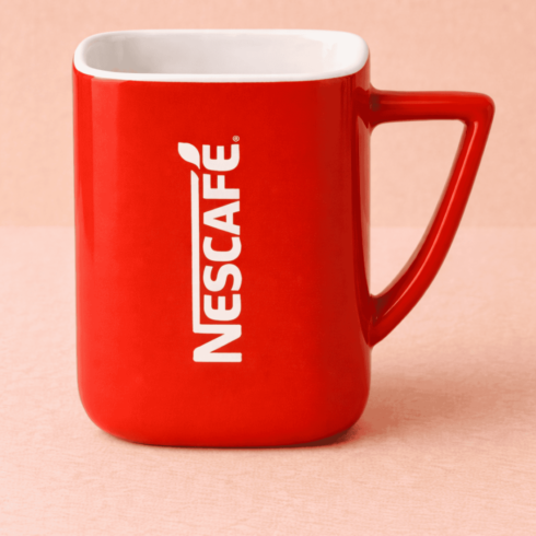 Nescafé Style Mug Branding Mockups | Orange-Red & Blue cover image.
