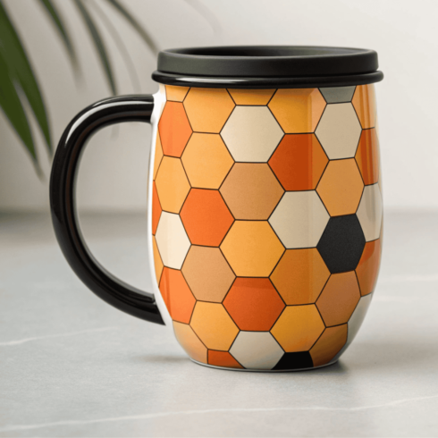Abstract Geometric Mug Mockups Duo – Hexagon Repeat Structure cover image.