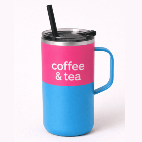 Sky Blue & Shocking Pink Smart Insulated Mug Duo cover image.