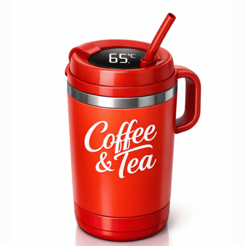 ThermoStyle Smart Insulated Mug Duo – Orange Red & Peach Pink” cover image.