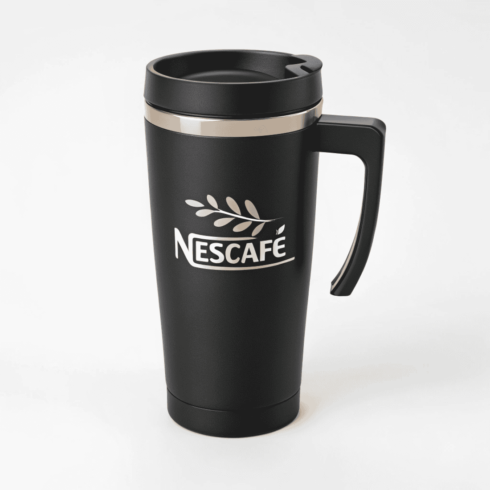 “Elegant Black Nescafé Insulated Travel Mug Mockups Duo” cover image.
