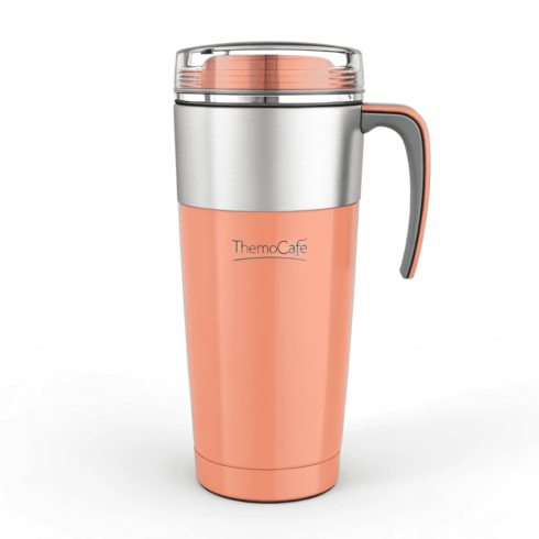Modern Thermal Mug Duo Mockup in peach pink & silver color combination cover image.
