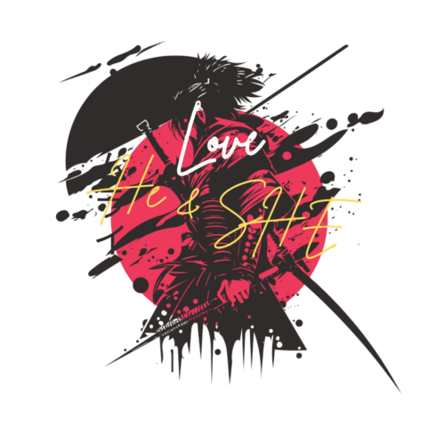 Love He & She | Bold Couple Streetwear Tee cover image.