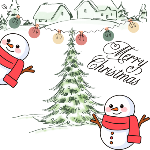 Marry Christmas t shirt design cover image.
