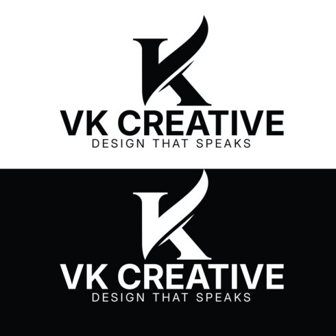 VK / K Letter Logo Design for Modern Brand Identity EPS10 PNG cover image.