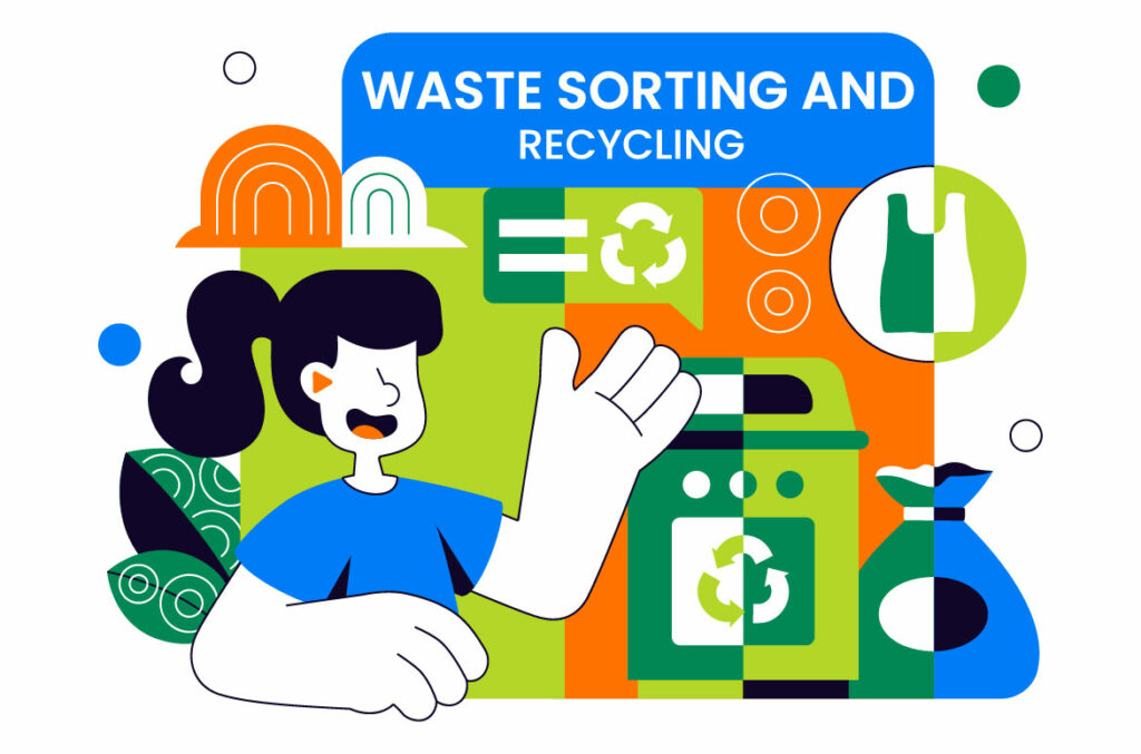 10 Waste Sorting and Recycling Illustration - MasterBundles