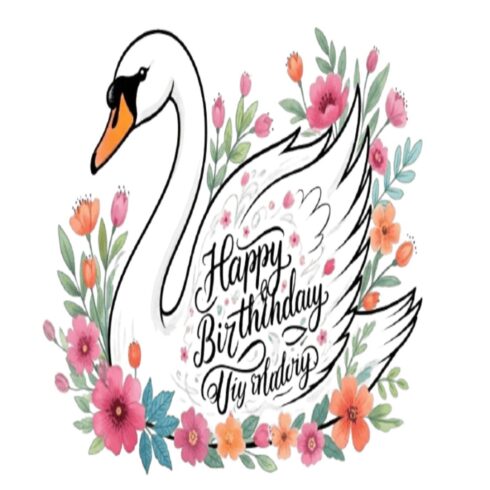 Modern Typography Happy birthday cover image.