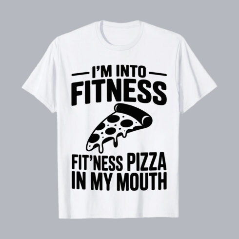 Im Into Fitness Fitness Pizza Mouth PNG EPS 10 Love T shirt Design cover image.