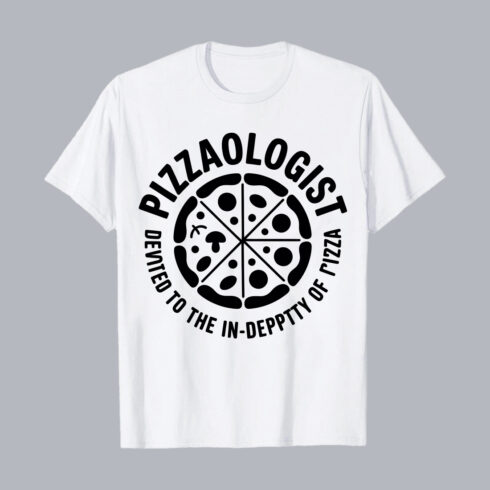 Pizzaiologist Funny Pizza Quote Graphic Design PNG EPS 10 Love T shirt Design cover image.