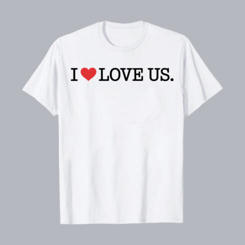 I Love Us Simple Romantic Typography Design PNG EPS 10 Love T shirt Design cover image.