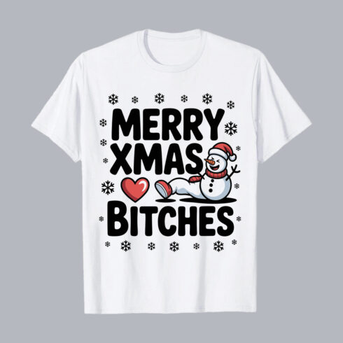 Merry Xmas Funny Santa Quote Typography Design PNG EPS 10 Love T shirt Design cover image.