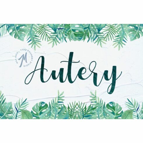 Autery Script Font – Modern Calligraphy Handwritten Typeface cover image.